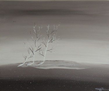Peinture intitulée "Bois cendré" par Victor Kuchto, Œuvre d'art originale, Acrylique