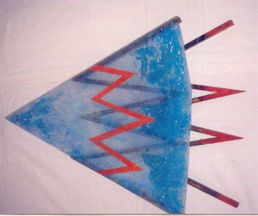 Sculpture titled "Blue triangle,1999,…" by Vicki Nagar, Original Artwork