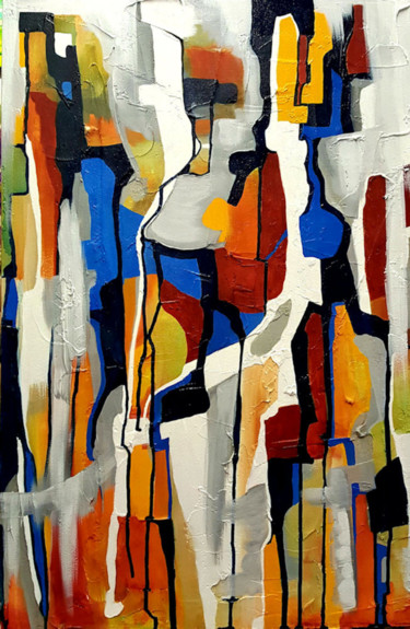 Abstract Textured Series Seven 2021 Painting titled "Abstract Textured S…" by Vickie Martin, Original Art, Acrylic