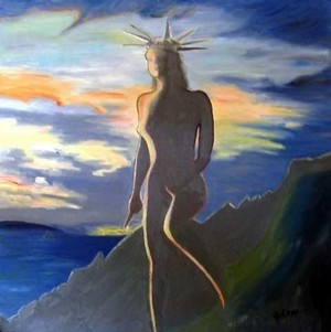 Peinture intitulée "Liberté stoïque" par Vickx, Œuvre d'art originale, Huile