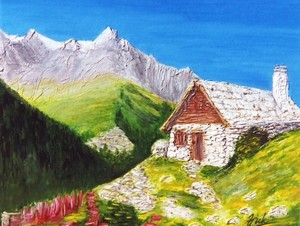 Peinture intitulée "Alpes de Provence/…" par Vickx, Œuvre d'art originale, Huile