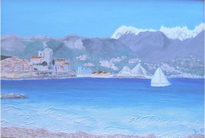 Peinture intitulée "Automne au Cap d'An…" par Vickx, Œuvre d'art originale, Huile