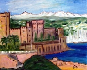 Peinture intitulée "Château La Napoule…" par Vickx, Œuvre d'art originale, Huile