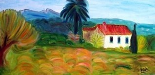 Peinture intitulée "Grasse St-Claude" par Vickx, Œuvre d'art originale, Huile