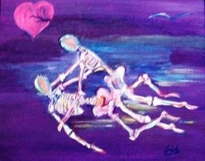Peinture intitulée "Amour Eternel" par Vickx, Œuvre d'art originale, Huile