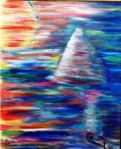 Peinture intitulée "Vieux marin au sole…" par Vickx, Œuvre d'art originale, Huile