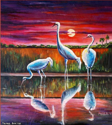 Painting titled "Early morning on th…" by Painter Victor Peled, Original Artwork