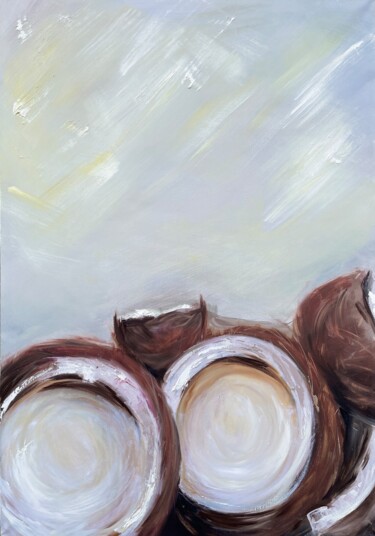 Painting titled "Coconut" by Victo, Original Artwork, Oil