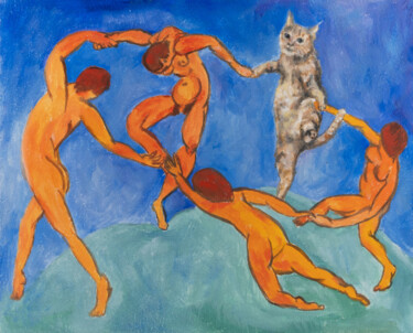 Painting titled "La Danse Matisse: n…" by Victo, Original Artwork, Oil