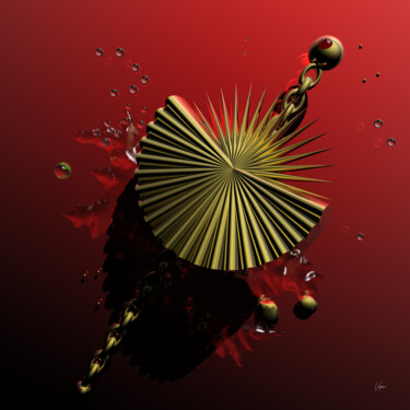 Digitale Kunst mit dem Titel "Eventail" von Victoire, Original-Kunstwerk, 3D Modellierung