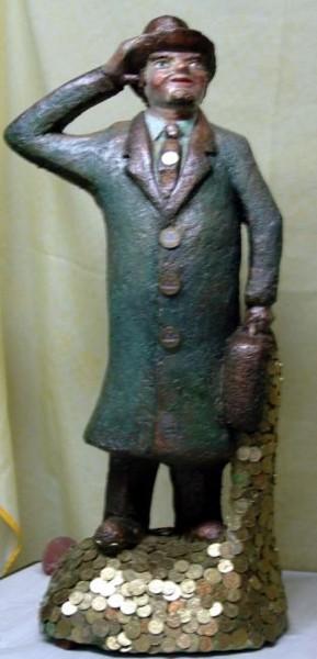 Sculpture intitulée "MONSIEUR LE FRANC" par Victor Douek, Œuvre d'art originale