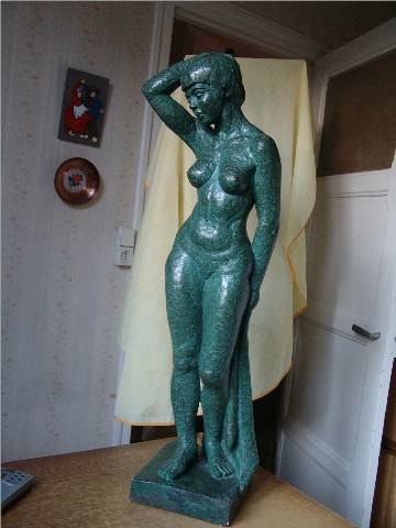 Sculpture intitulée "BAIGNEUSE" par Victor Douek, Œuvre d'art originale