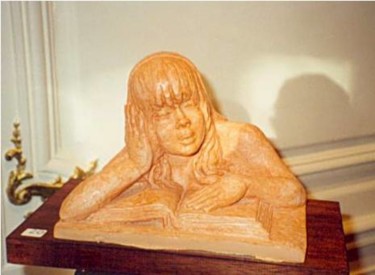 Sculpture intitulée "LECTURE" par Victor Douek, Œuvre d'art originale