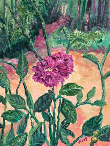 Schilderij getiteld "La vie en rose" door Victor G Ferrari, Origineel Kunstwerk, Acryl