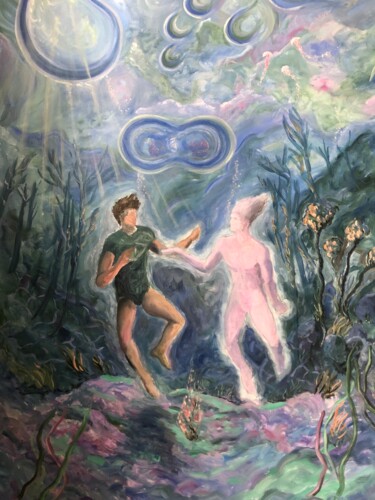 Pintura intitulada "Deep encounter" por Victor G Ferrari, Obras de arte originais, Acrílico