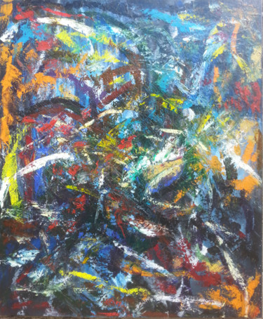 Painting titled "SEM TITULO-ARS22" by Victor Galdino, Original Artwork, Oil