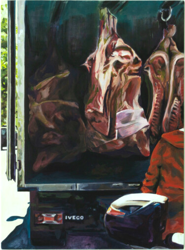 Painting titled "De l’intime à la rue" by Victor Hankard, Original Artwork, Acrylic