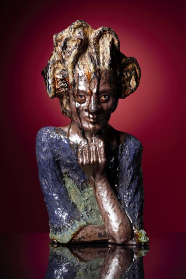 Sculptuur getiteld "Jean Michel Basquiat" door Victor Prodanchuk, Origineel Kunstwerk, Ijs