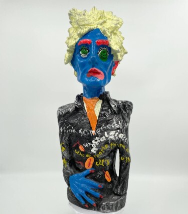 Sculpture intitulée "Andy Warhol" par Victor Prodanchuk, Œuvre d'art originale, Aluminium