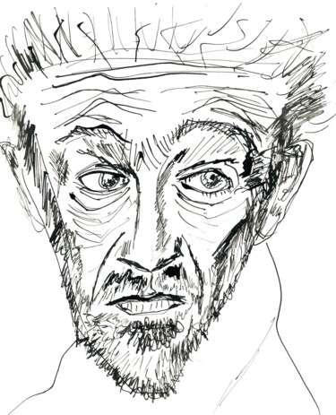 Drawing titled "Vincent" by Victor Shefer, Original Artwork, Ink