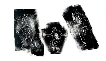 Gravures & estampes intitulée "М - Michael" par Victor Shefer, Œuvre d'art originale, Linogravures