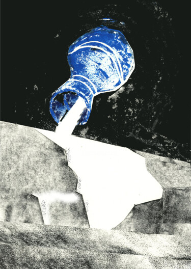 Estampas & grabados titulada "Молоко на ступенях…" por Victor Shefer, Obra de arte original, Trabajo Digital 2D
