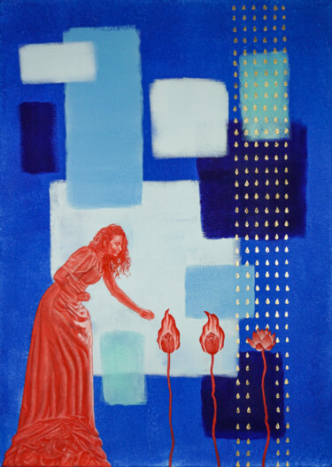 Malerei mit dem Titel "Mother's Hope" von Victor Tampei, Original-Kunstwerk, Öl