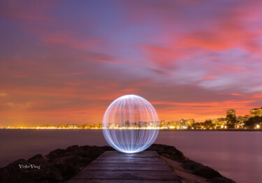 摄影 标题为“Esfera en light pai…” 由Víctor Vives, 原创艺术品, 光绘摄影