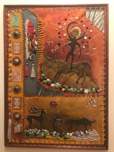 The way of the ancestors Art textile intitulée "The way of the ance…" par Victor Pavlov, Œuvre d'art originale, Tapisserie