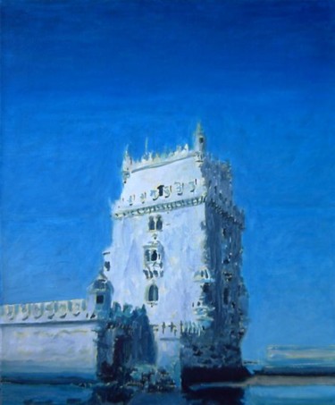 Pintura titulada "Torre de Belem" por Victor Alonso, Obra de arte original