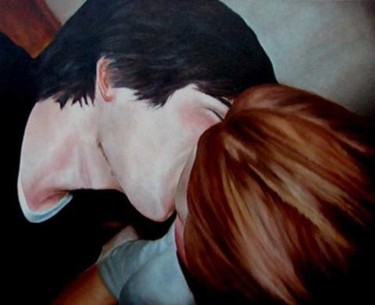 Pintura titulada "El beso" por Victor Alonso, Obra de arte original