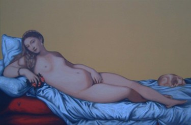 Pintura titulada "A Venus Dourada" por Victor Alonso, Obra de arte original