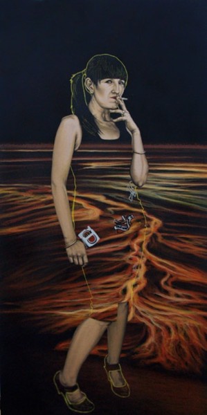 Pintura titulada "Nelly Lira aka Nelly" por Victor Alonso, Obra de arte original