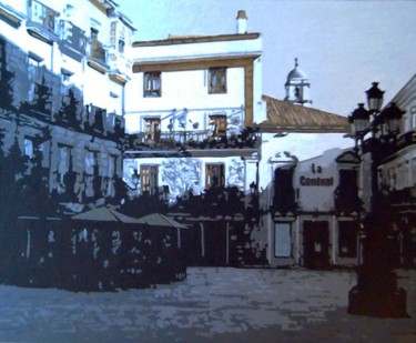 Pintura titulada "Plaza da Constituci…" por Victor Alonso, Obra de arte original