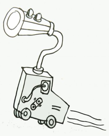Drawing titled "Robot ! ooooo" by Les Robots De Victor Antony-Thouret, Original Artwork