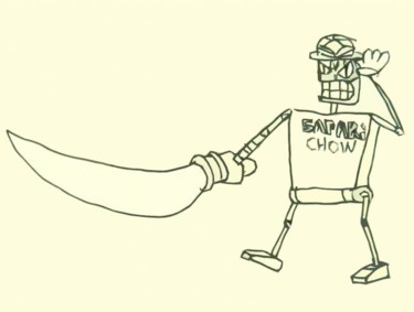 Drawing titled "Safari RObot" by Les Robots De Victor Antony-Thouret, Original Artwork