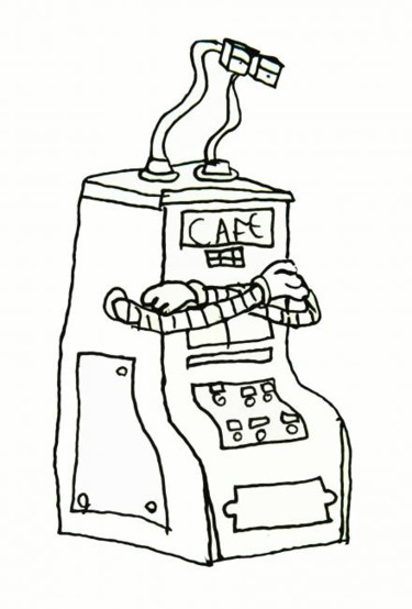 Dessin intitulée "Robat Caisse" par Les Robots De Victor Antony-Thouret, Œuvre d'art originale