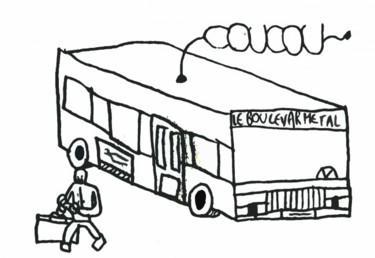 Dessin intitulée "robotbus" par Les Robots De Victor Antony-Thouret, Œuvre d'art originale