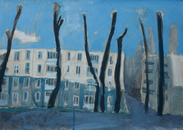 Peinture intitulée "Cosmescu Street" par Victor Ciobanu, Œuvre d'art originale, Aquarelle