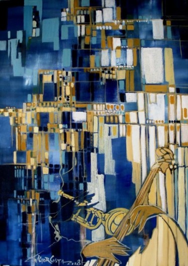 Painting titled "Jazz2008 - Diálogos" by Victor Manuel Martins Costa, Original Artwork