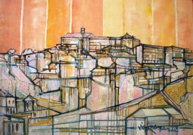 Pintura intitulada "Coimbra2008 - Senti…" por Victor Manuel Martins Costa, Obras de arte originais