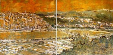 Pintura intitulada "Coimbra2009" por Victor Manuel Martins Costa, Obras de arte originais
