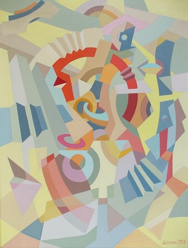 Картина под названием "Forutne wheel turn" - Victor Demin, Подлинное произведение искусства, Масло