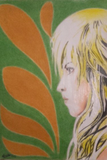 Drawing titled "rubia" by Victor  Cabel, Original Artwork, Pencil