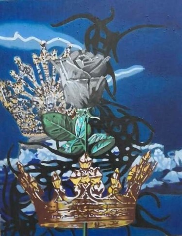 Pittura intitolato "el espiritu del rey" da Victor  Cabel, Opera d'arte originale, Acrilico