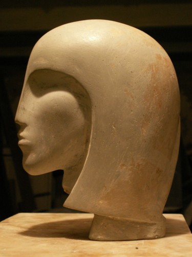 Sculpture titled "Девушка" by Victor Gribov, Original Artwork, Terra cotta