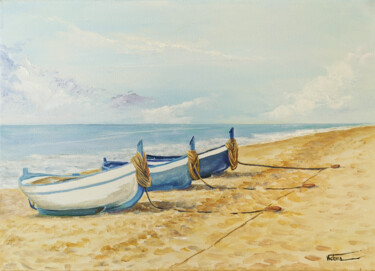 Painting titled "Cuadro al óleo de u…" by Victoria Aranyo, Original Artwork, Oil Mounted on Wood Stretcher frame