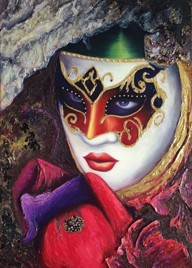 Картина под названием "Carnaval de Venise." - Victoria Beko, Подлинное произведение искусства, Масло