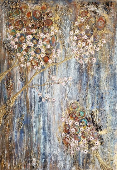 Painting titled "Le printemps." by Victoria Beko, Original Artwork, Lacquer