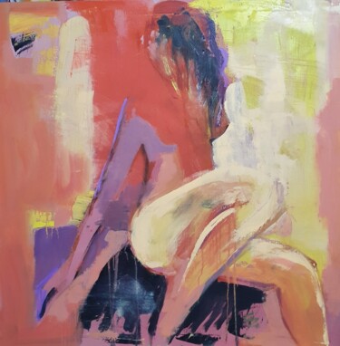 Картина под названием "N u d e" - Victoria Cozmolici, Подлинное произведение искусства, Масло